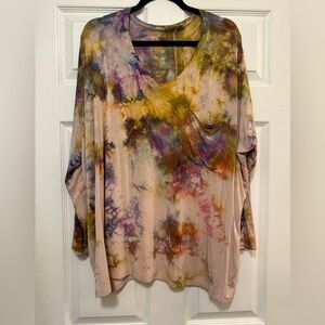 Zenana Outfitters Colorful Tie-Dye Long Sleeve Top